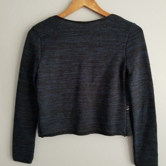 American Eagle Light Weight Open Front Chain Embroidered Cotton Cardigan S/P - Picture 5 of 6